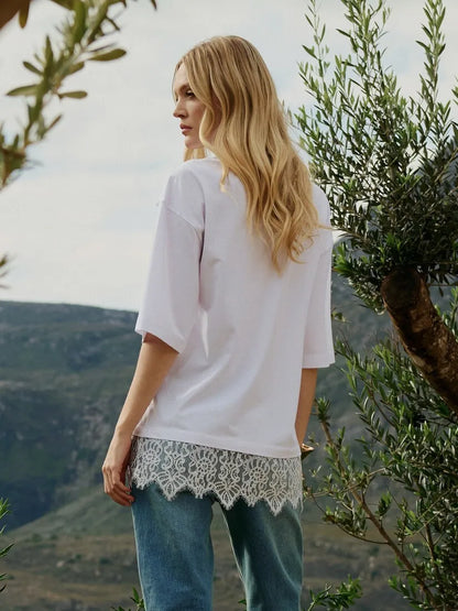 T-Shirt Renda Barra