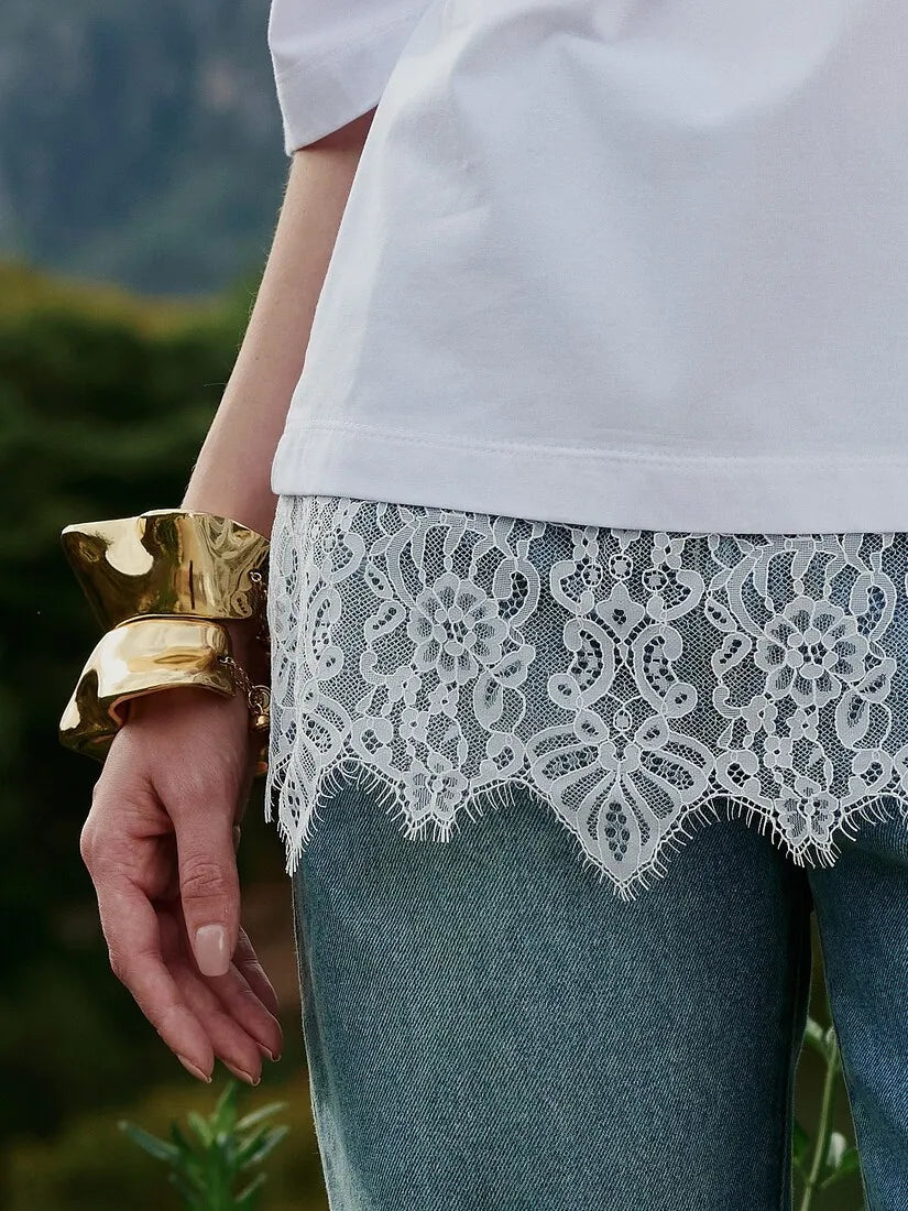 T-Shirt Renda Barra