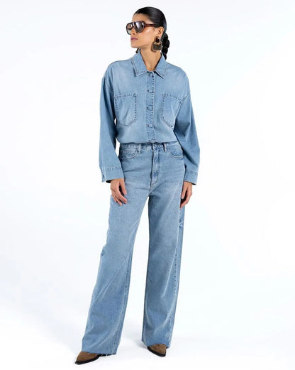 Calça Jeans Wide Leg