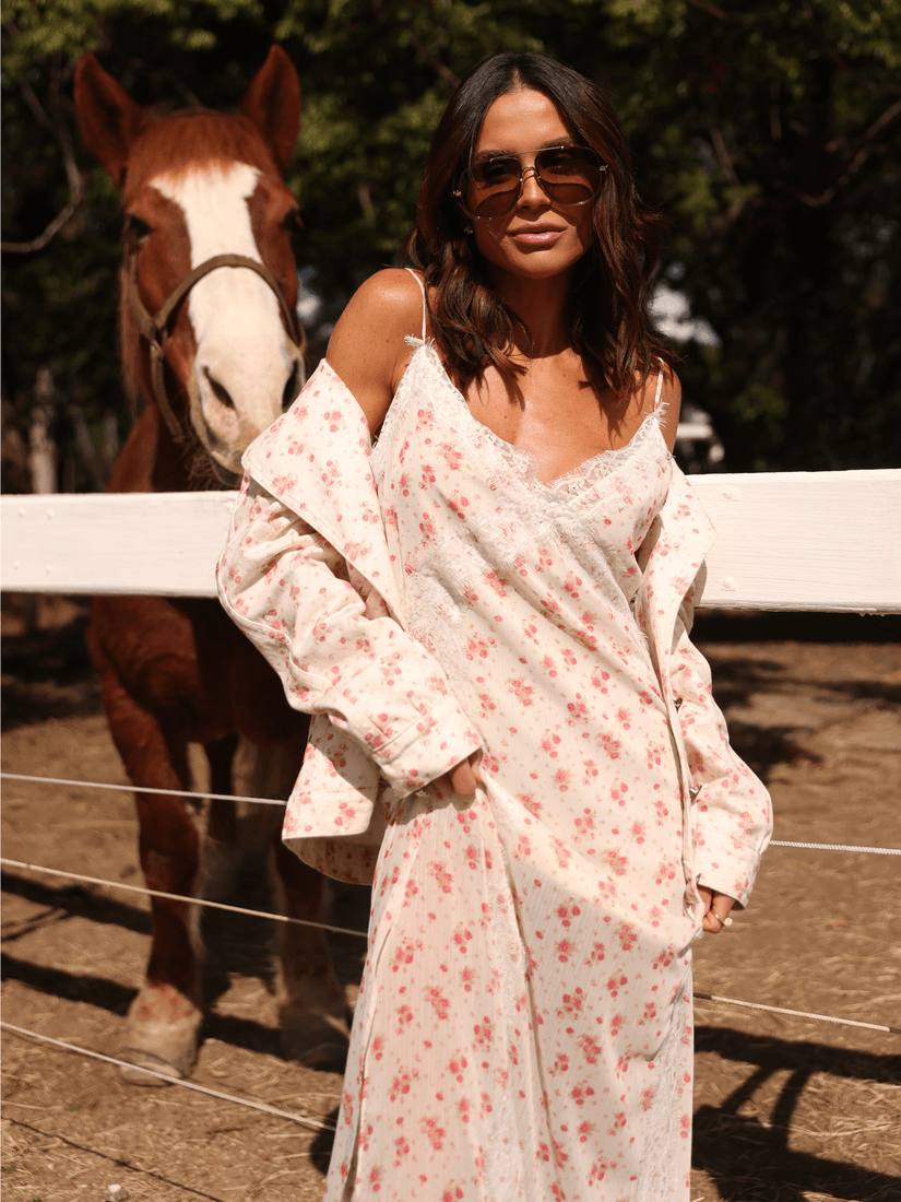 Jaqueta Sarja Floral