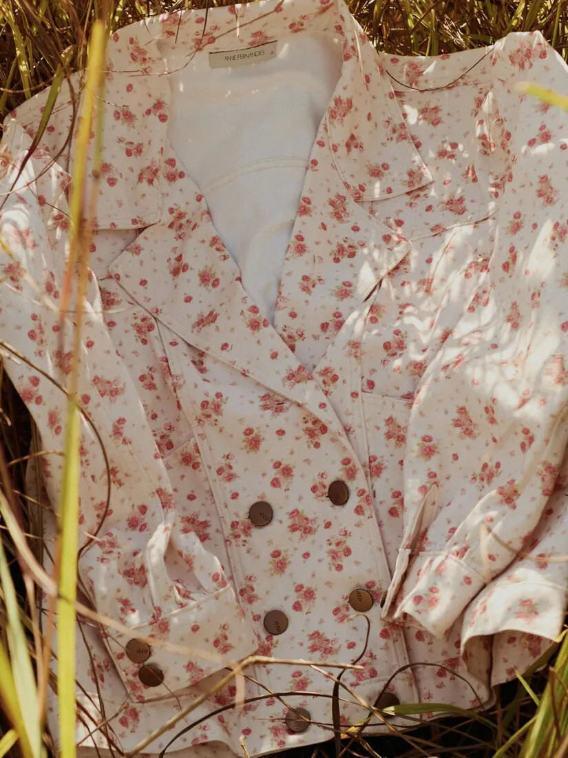 Jaqueta Sarja Floral