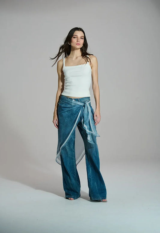 Calça Wide Leg Flare