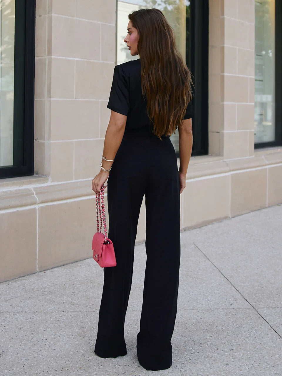 Calça Wide Leg Jewellery Bordada