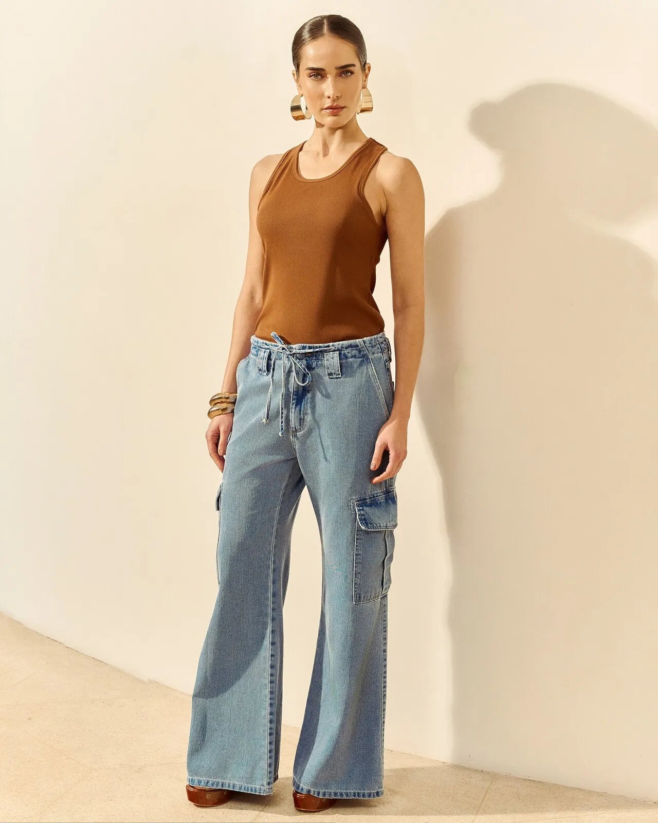 Calça Jeans Wide Leg