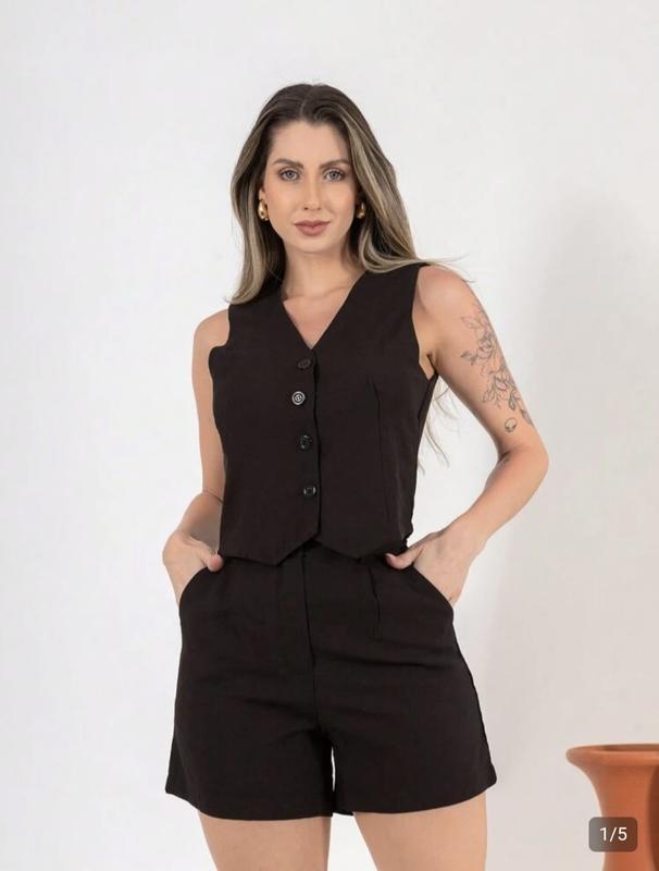 Conjunto Alfaiataria | Colete + Short